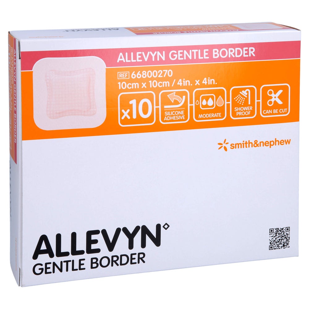 Allevyn Gentle Border 10x10 cm Schaumver 10 St