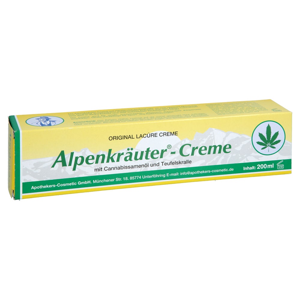Alpenkräuter Creme Lacure m.Cannabisöl u 200 ml