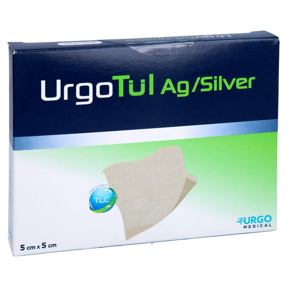 Urgotül Silver 5x5 cm Wundgaze 10 St