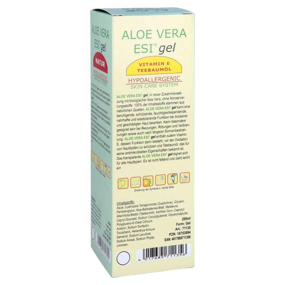 ALOE VERA GEL mit Vitamin E und Teebaumö 200 ml
