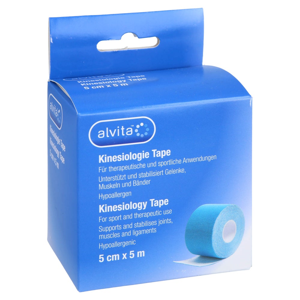 Alvita Kinesiologie Tape 5 cmx5 m blau 1 St