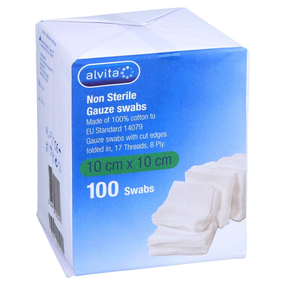 Alvita Mullkompressen Unsteril 10x10 cm 100 St