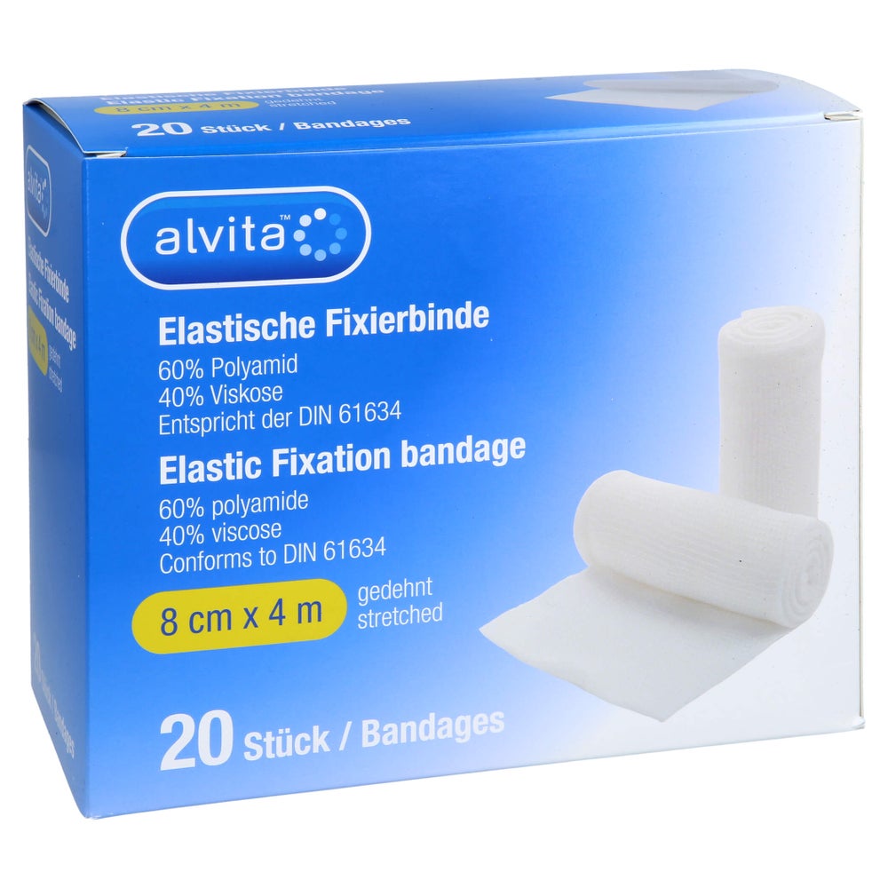 Alvita Elastische Fixierbinde 8 cmx4 m 20 St