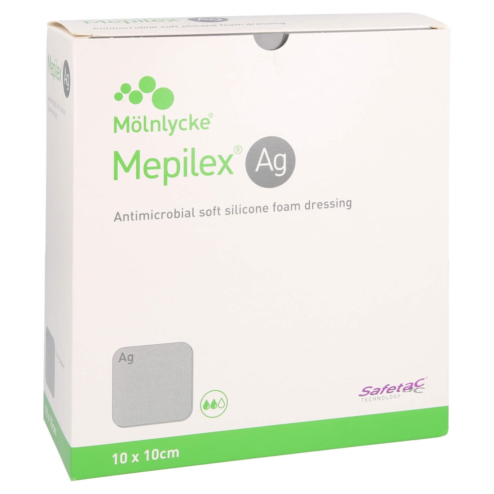Mepilex Ag Schaumverband 10x10 cm steril 10 St