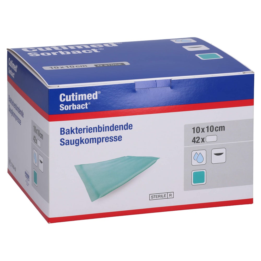 Cutimed Sorbact Saugkompressen 10x10 cm 42 St