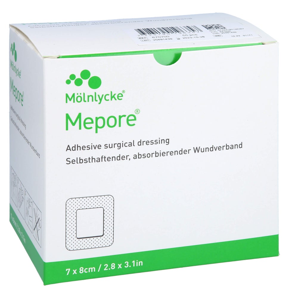 Mepore Wundverband Steril 7x8 cm 55 St