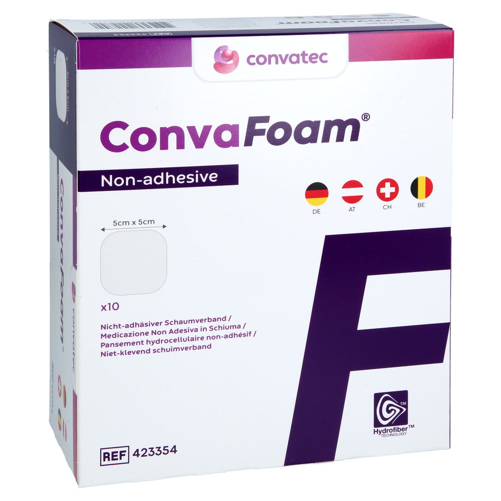 Convafoam Schaumverband Nicht-adhäsiv 5x5 Cm 10 St