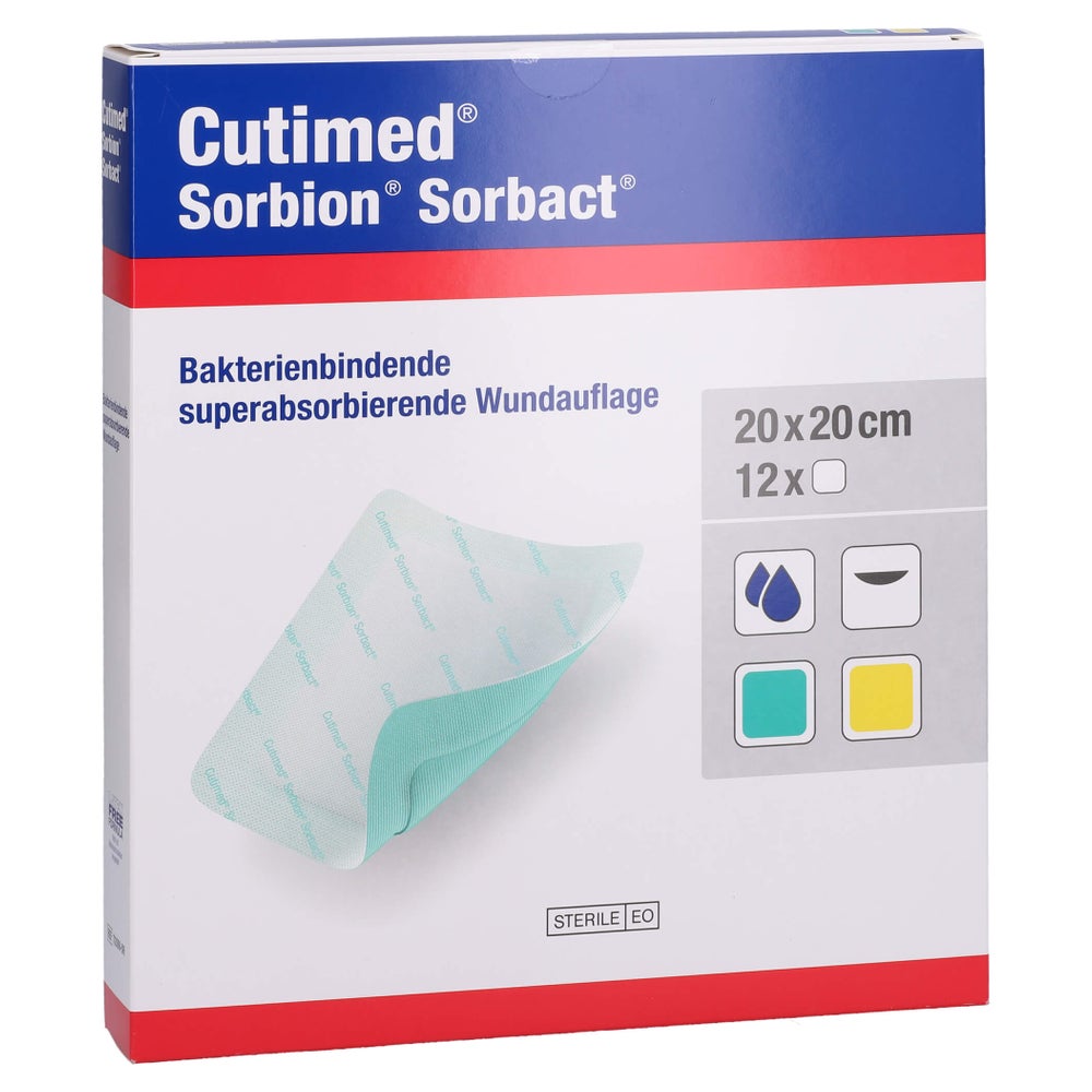 Cutimed Sorbion Sorbact Wundauflage 20x2 12 St