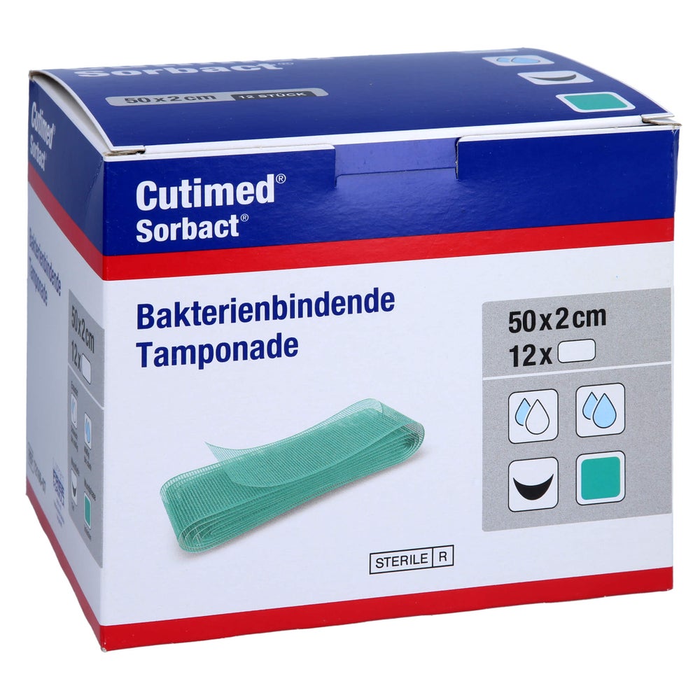 Cutimed Sorbact Tamponaden 2x50 cm 24 St