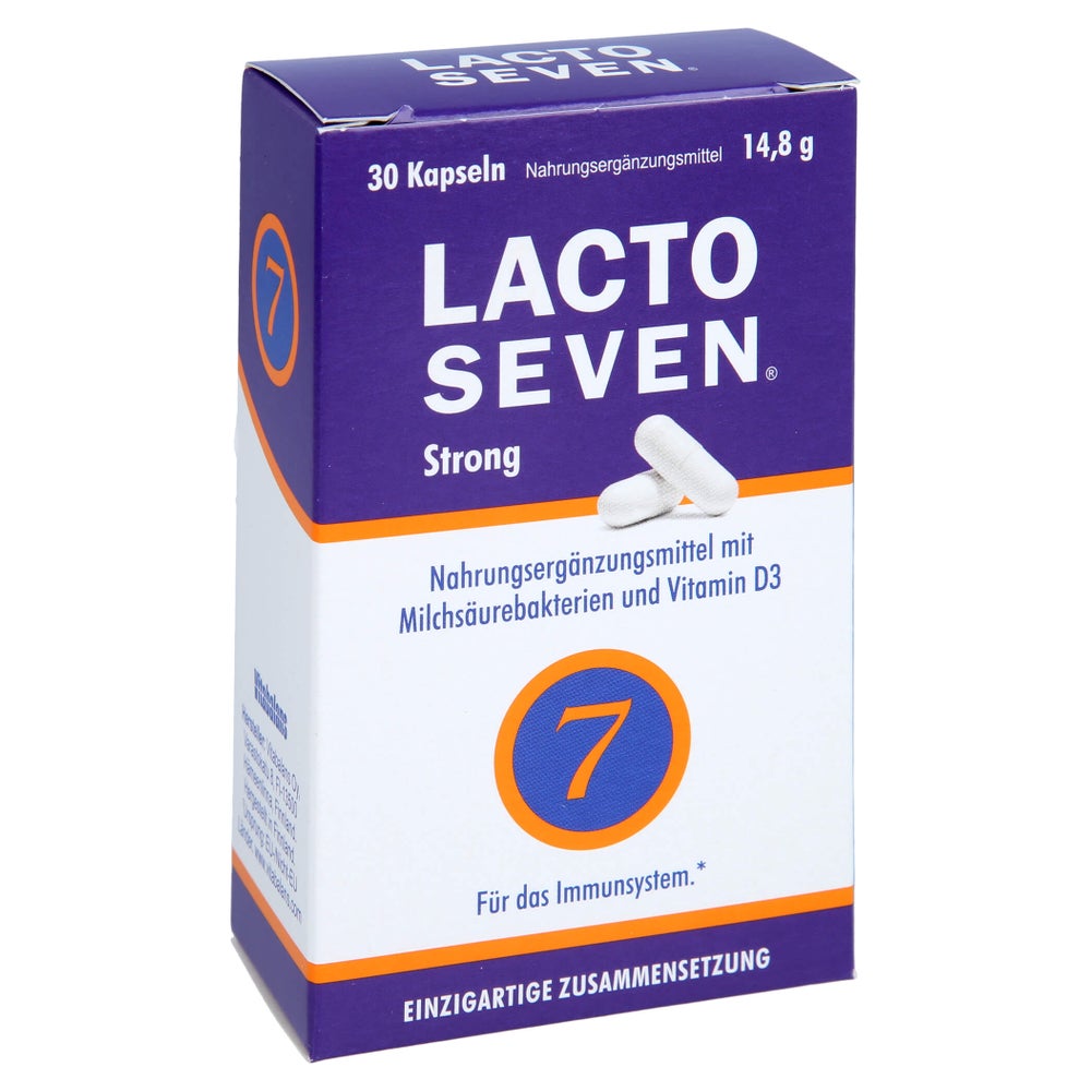 Lacto Seven Strong mit hoch dosierten Milchsäurebakterien 30 St