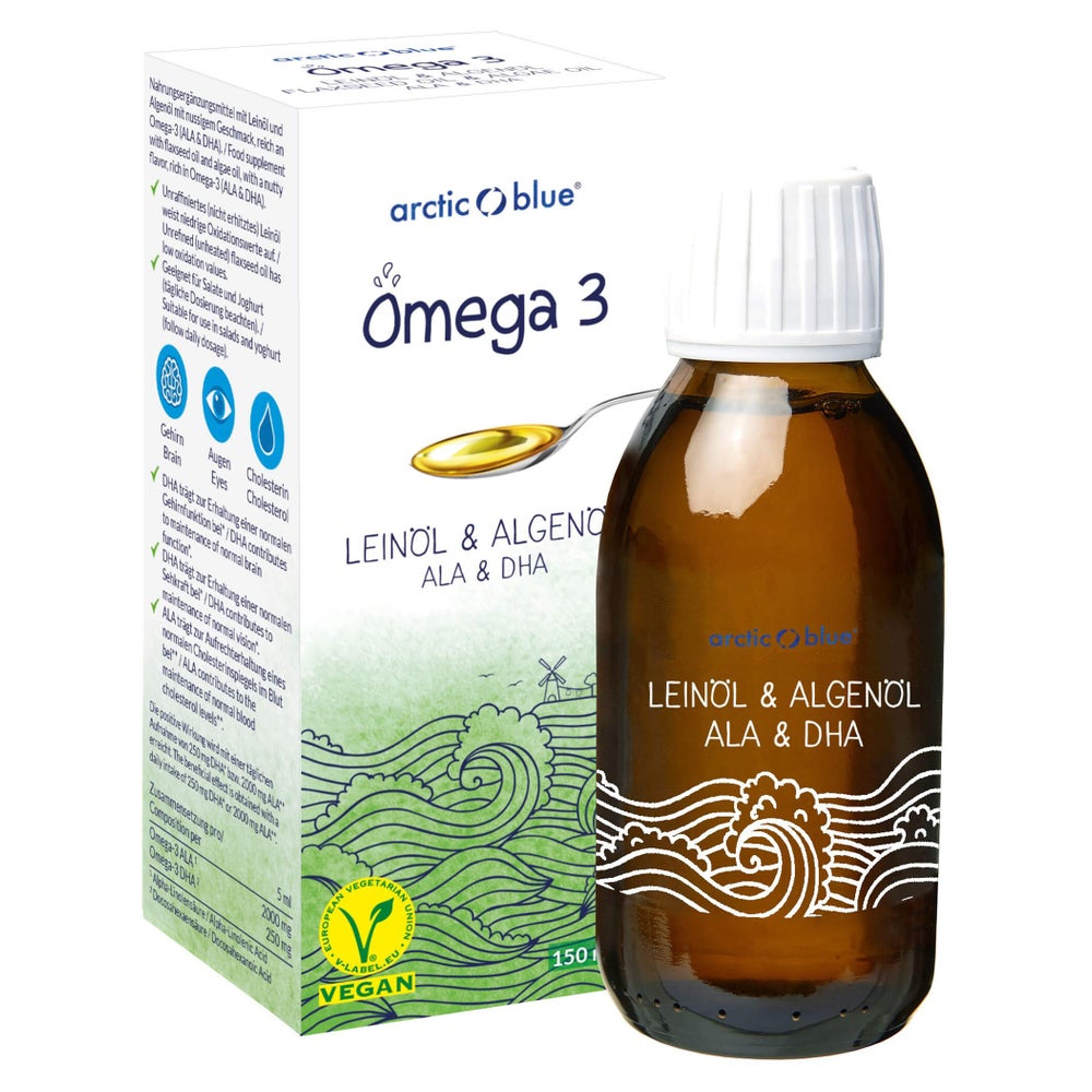 Omega-3 Vegan Öl Arctic Blue 150 ml