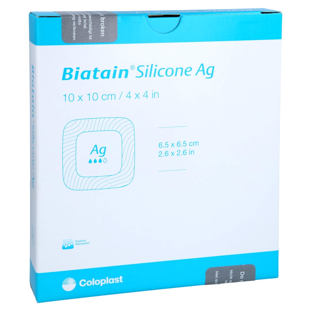 Biatain Silicone Ag Schaumverband 10x10 5 St
