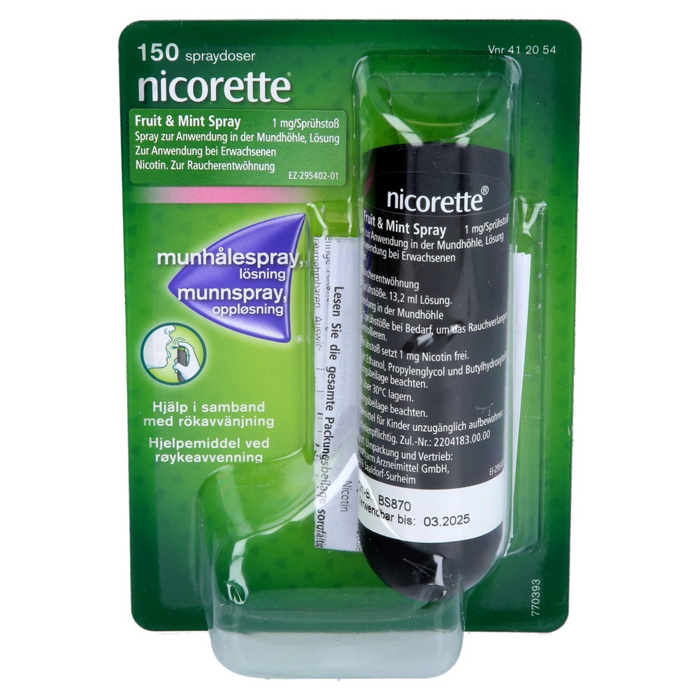 Nicorette Fruit & Mint Spray 1 mg/Sprühs - Reimport 1 St