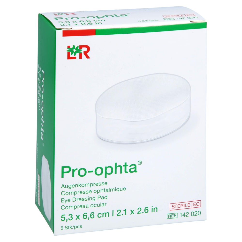 Pro-ophta Augenkompresse 5,3x6,6 cm ster 5 St