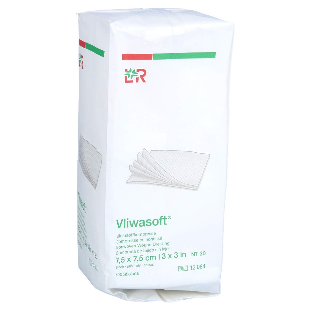 Vliwasoft Vlieskompressen Unsteril 7,5x7,5 Cm 6l. 100 St