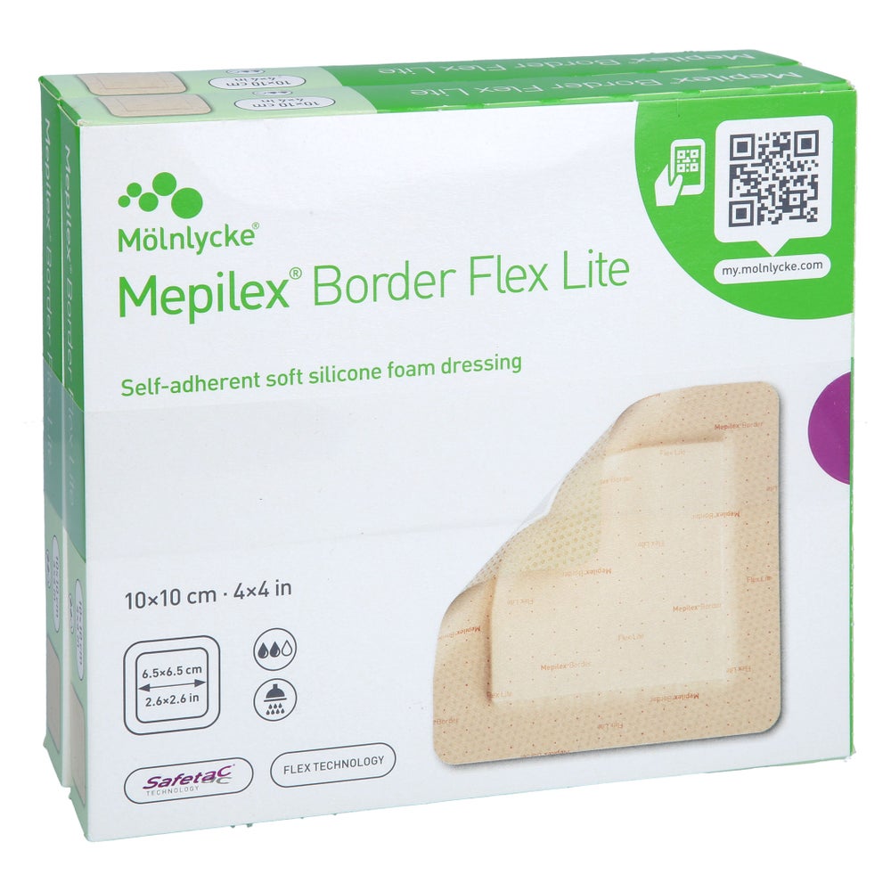 Mepilex Border Flex Lite Schaumverband 10x10 Cm 5 St