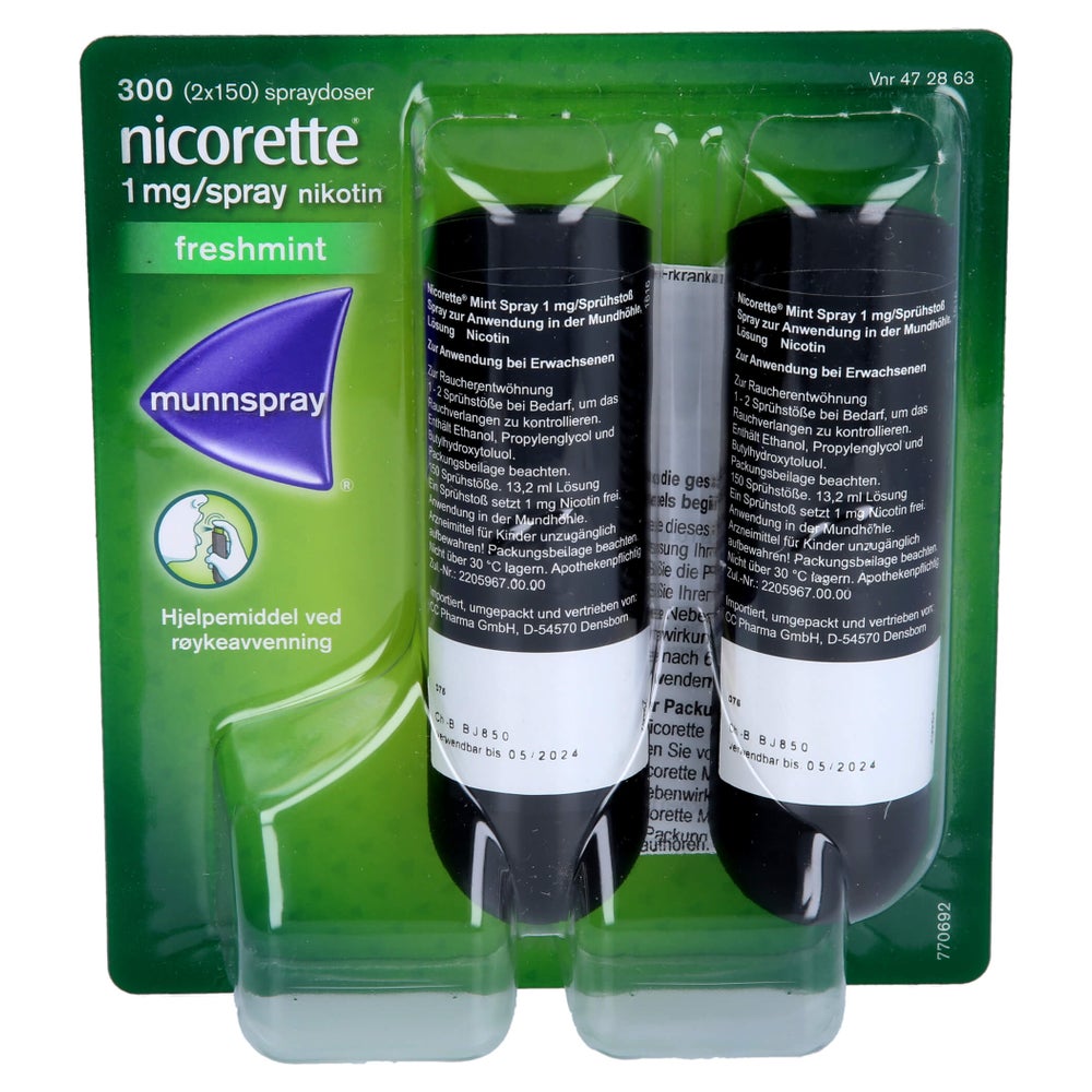 Nicorette Mint Spray 1 mg/Sprühstoß - Reimport 300 Sp