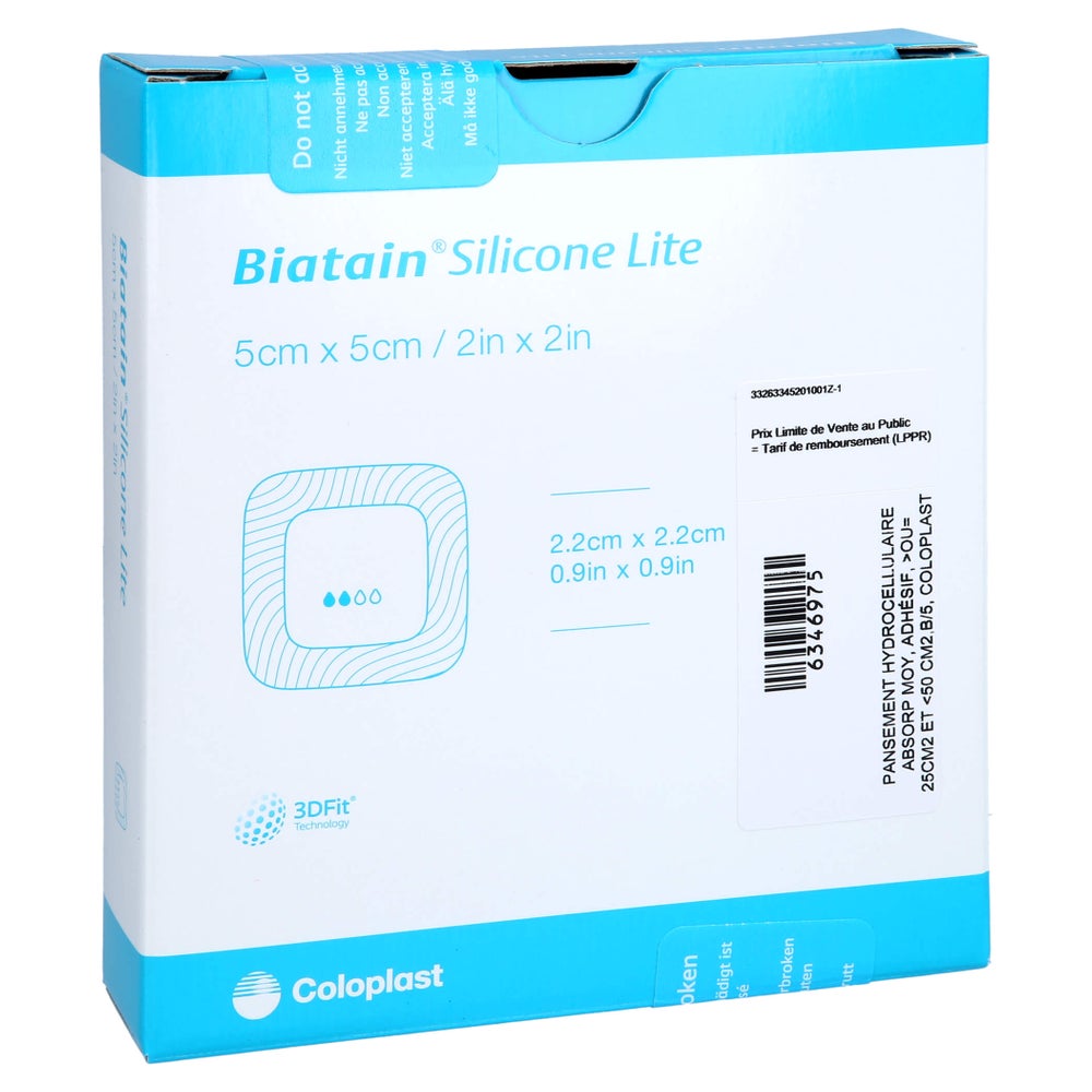 Biatain Silicone Lite Schaumverband 5x5 5 St