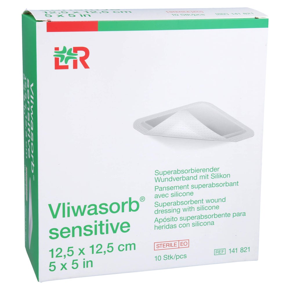 Vliwasorb Sensitive 12,5x12,5 cm superab 10 St