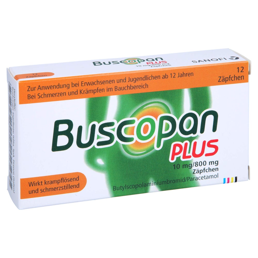 Buscopan plus 10 mg/800 mg Suppositorien - Reimport 12 St