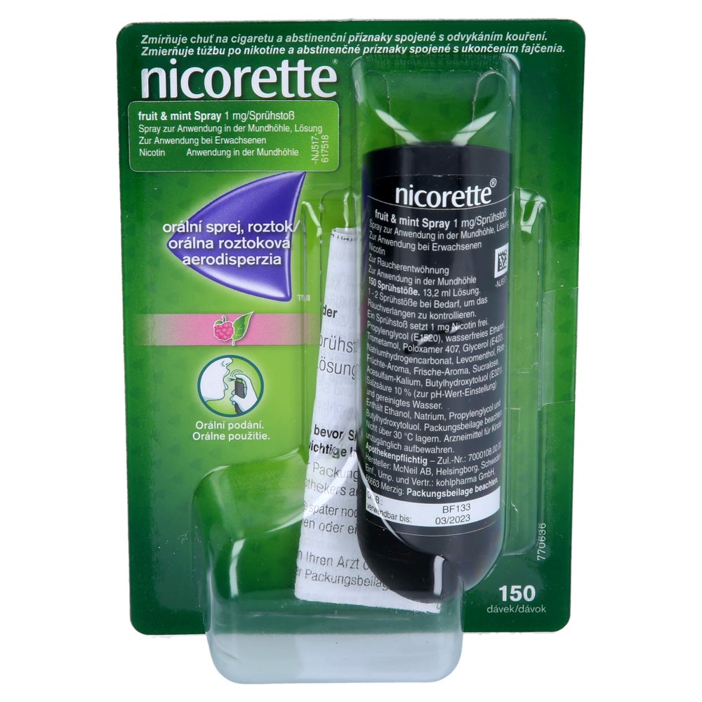 Nicorette Fruit & Mint Spray 1 mg/Sprühs - Reimport 1 St
