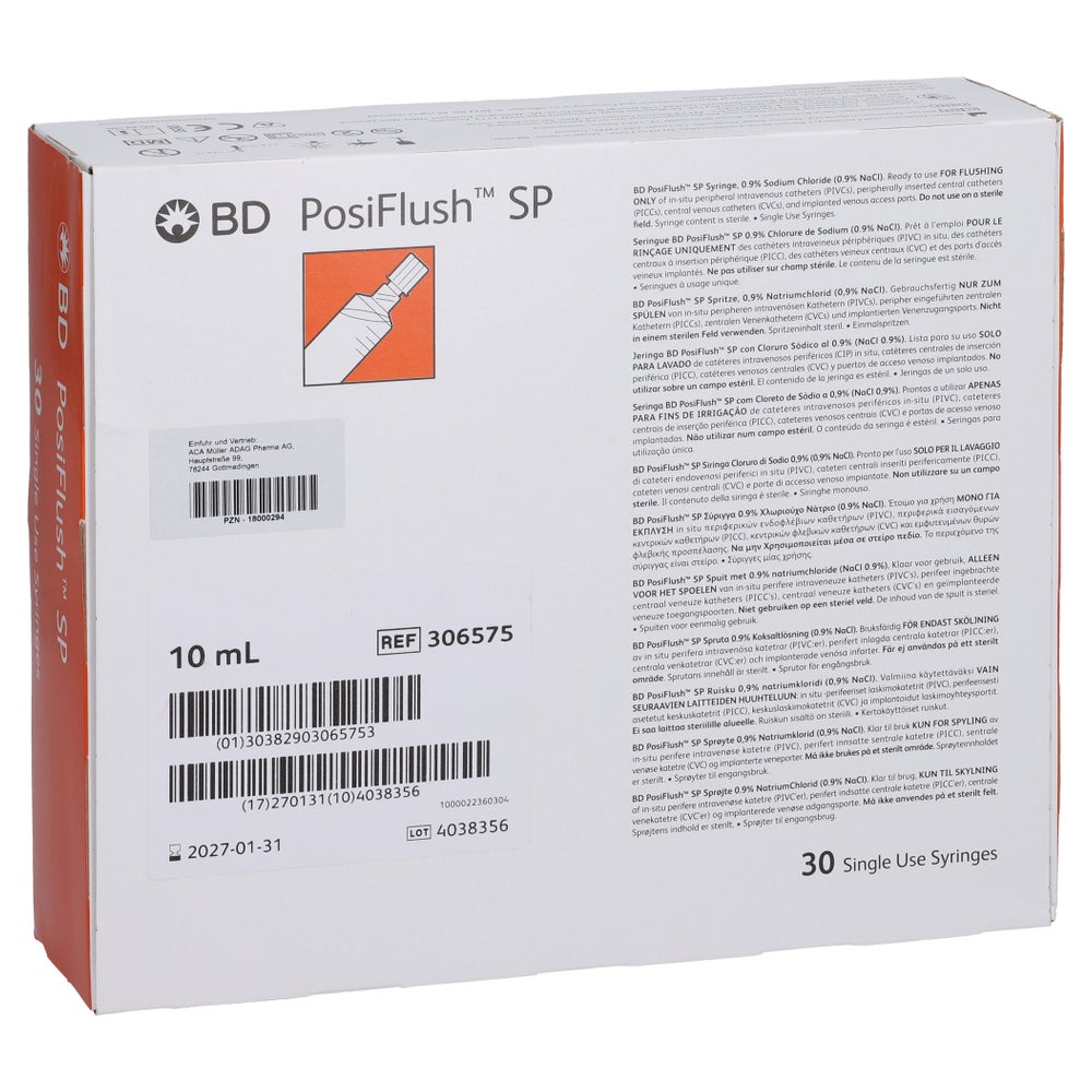 BD Posiflush SP Spülsystem Fertigspritze 30X10 ml