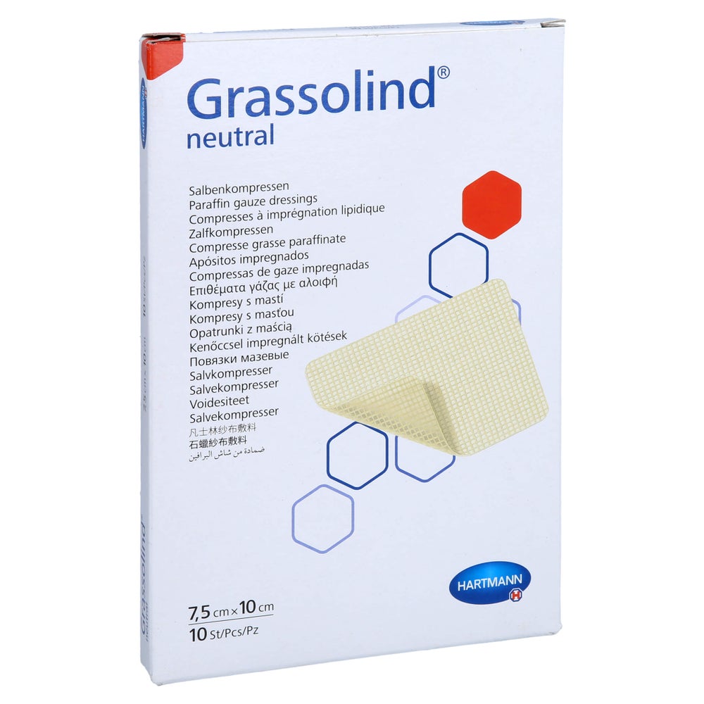 Grassolind Salbenkompressen 7,5x10 cm st 10 St