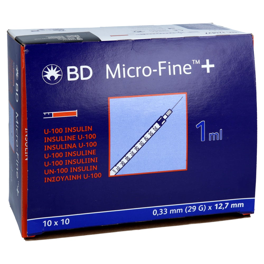 BD Micro-fine+ Insulinspr.1 ml U100 0,33 100X1 ml