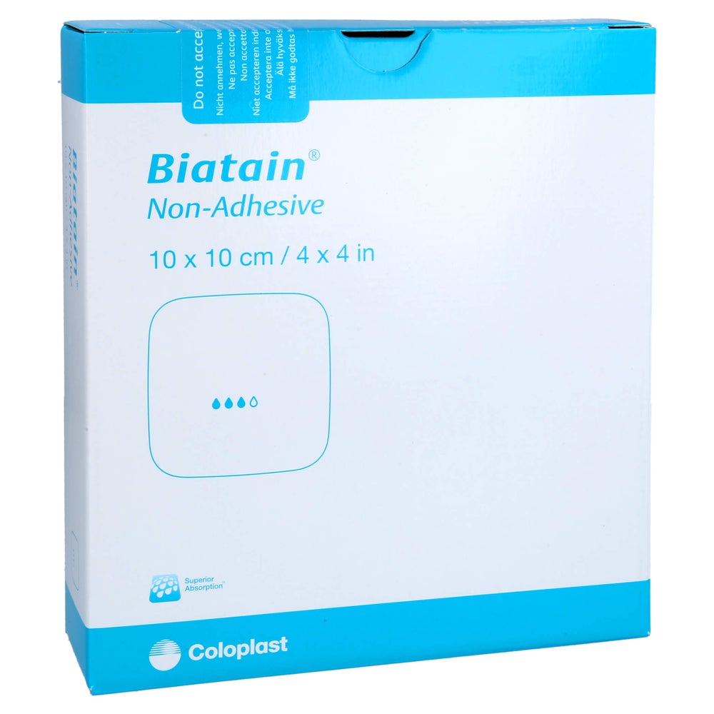 Biatain Schaumverband 10x10 cm nicht haf 10 St