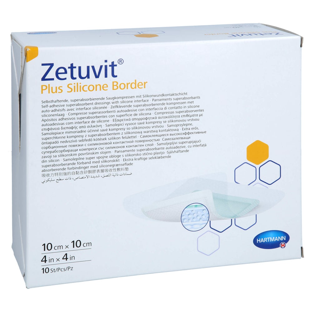 Zetuvit Plus Silicone Border steril 10x1 10 St