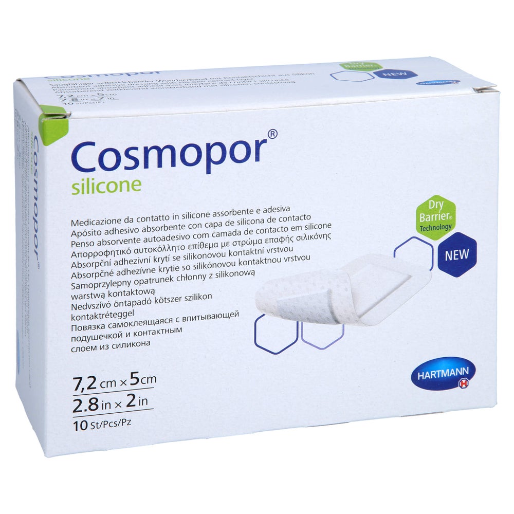 Cosmopor Silicone Wundverband 5x7,2 cm 10 St