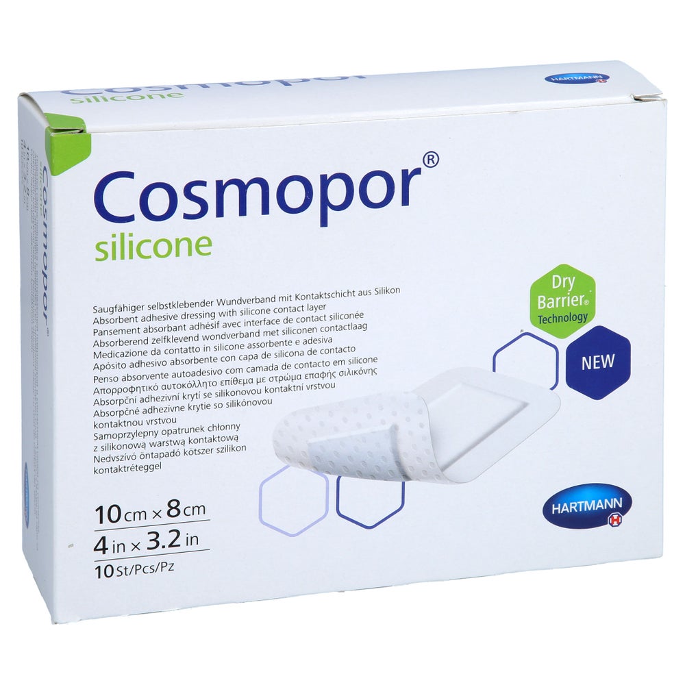 Cosmopor Silicone Wundverband 8x10 cm 10 St