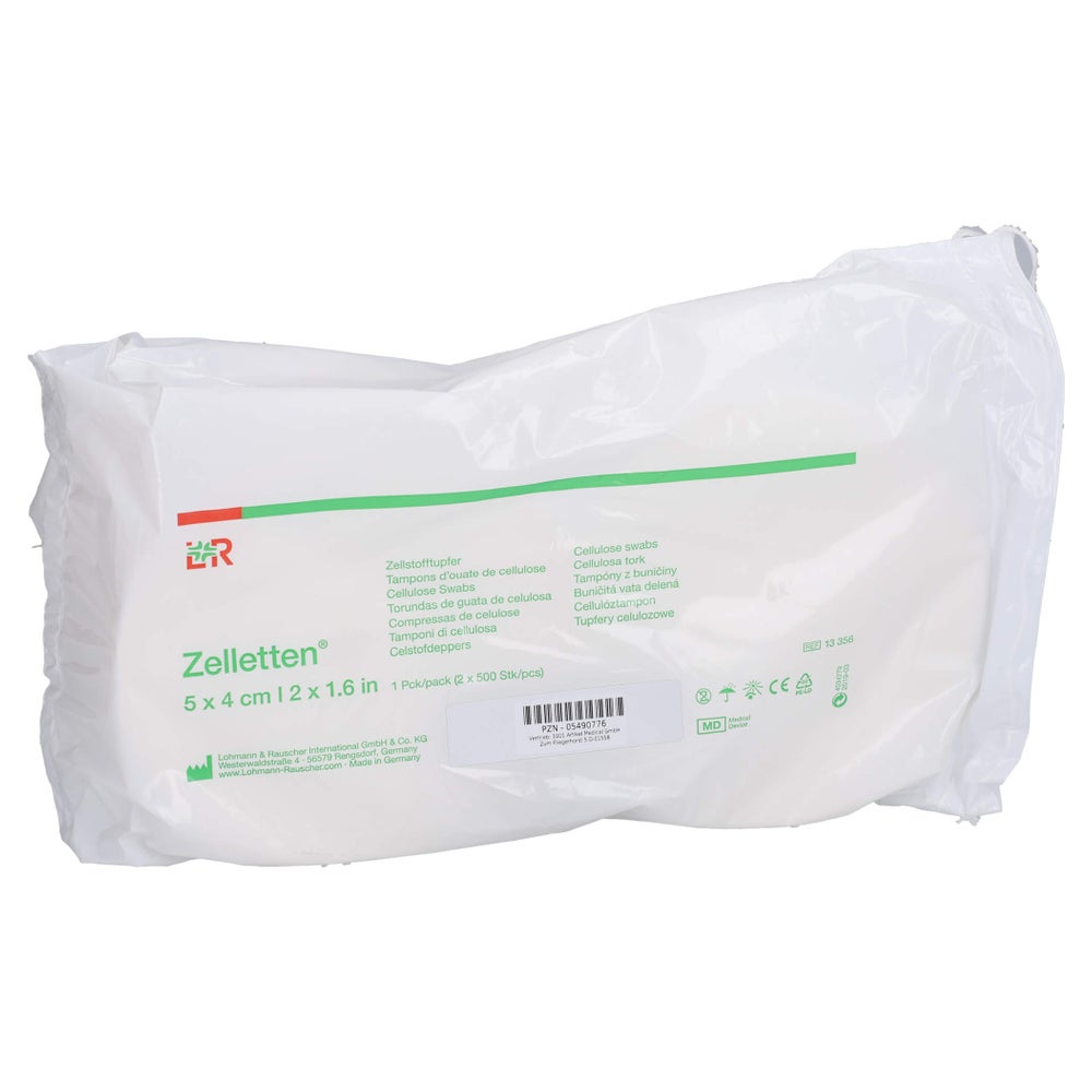 Zelletten Tupfer 4x5 cm unsteril Rolle 2X500 St