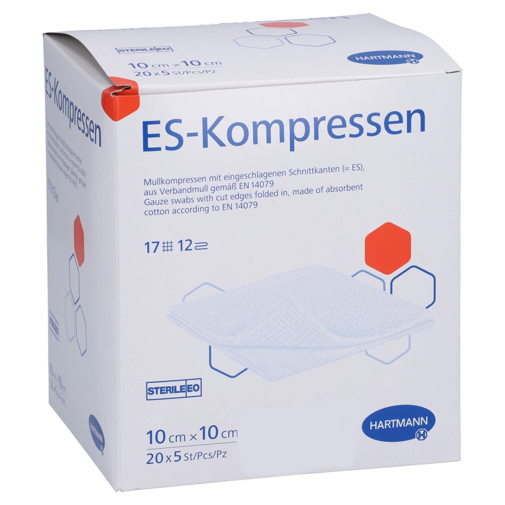 Es-kompressen Steril 10x10 cm 12fach Gro 20X5 St