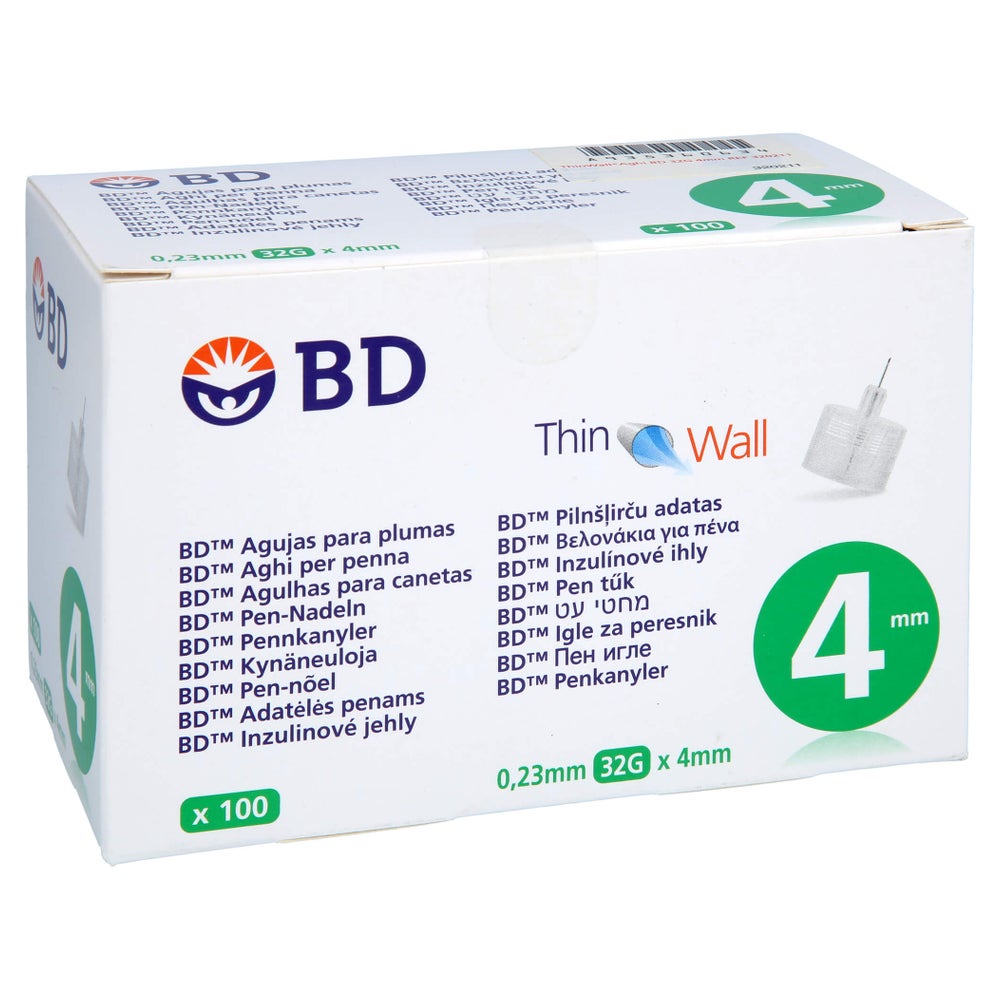 BD THIN Wall Pen-Nadeln 0,23 32 Gx4 mm 100 St