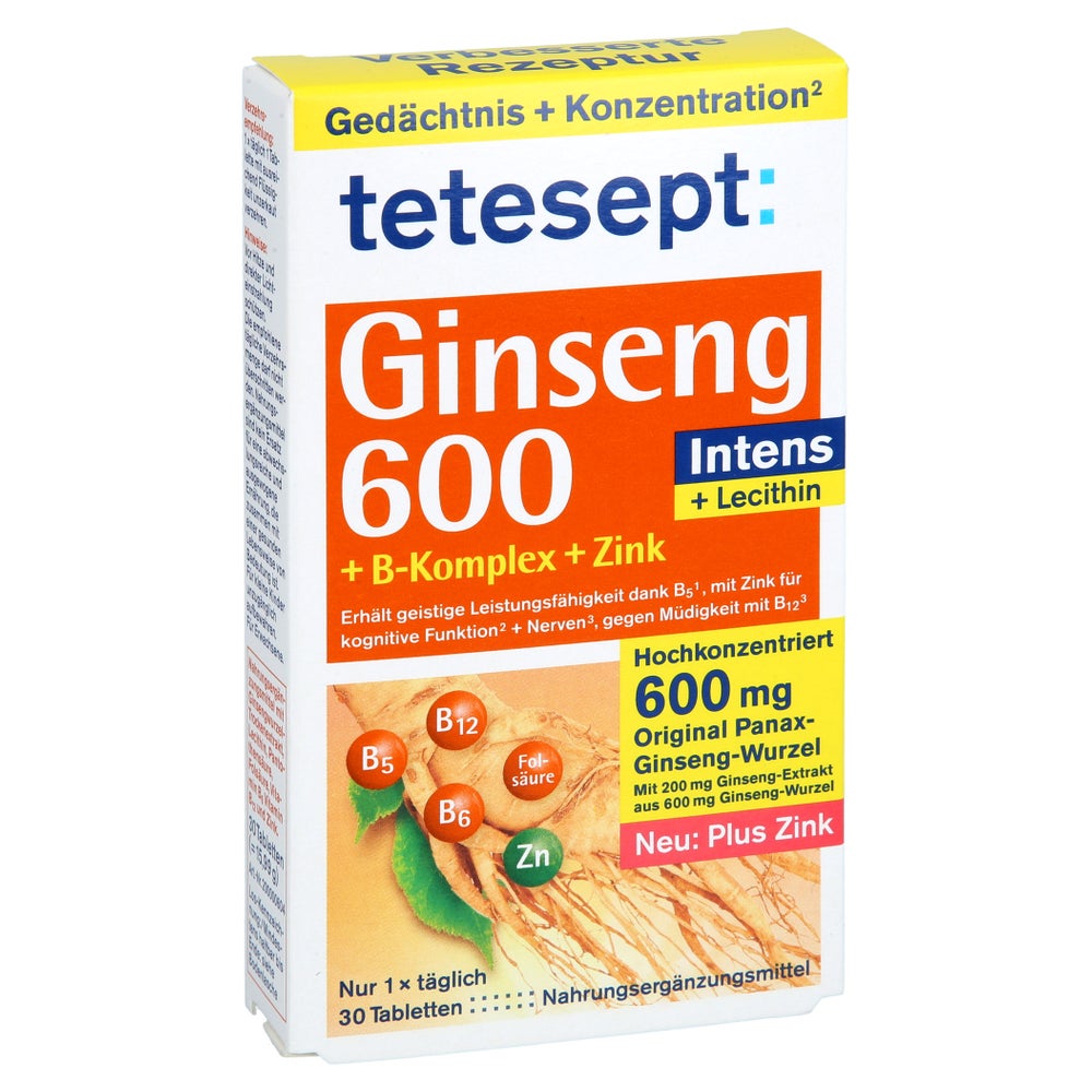 Tetesept Ginseng 600 Filmtabletten 30 St