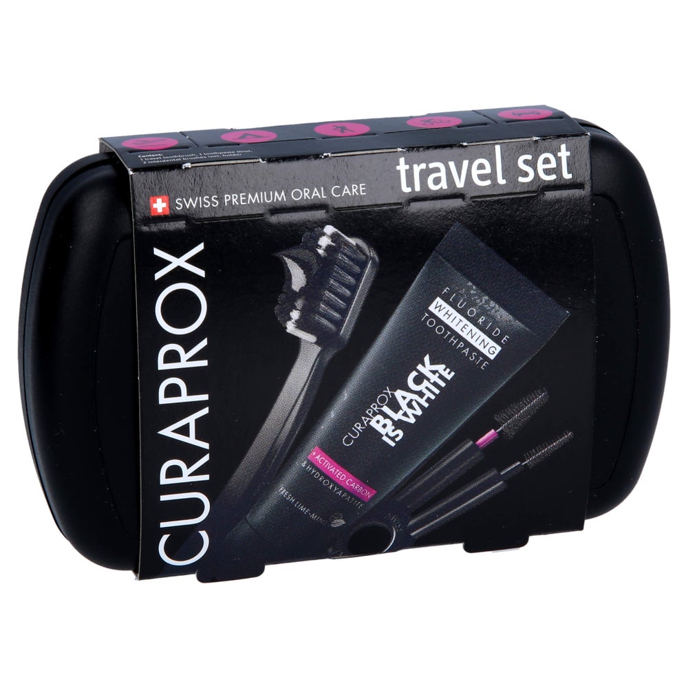 Curaprox Black is white Travel-Set Zahnb 1 P