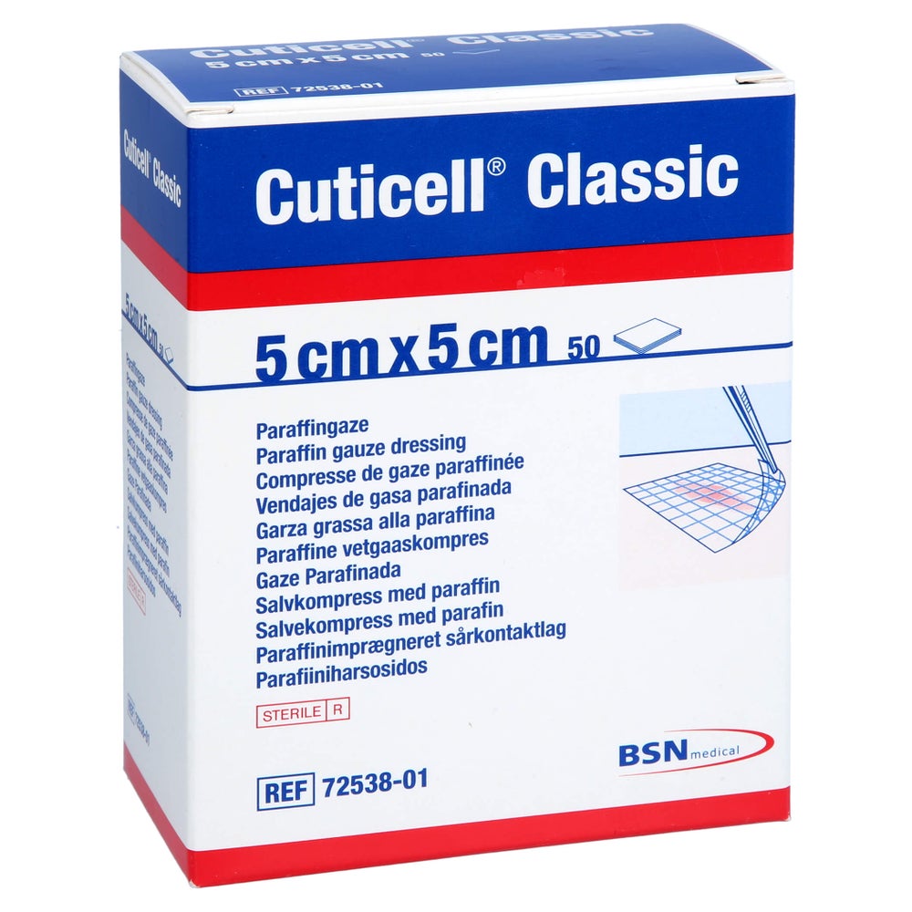 Cuticell Classic Wundgaze 5x5 cm 50 St