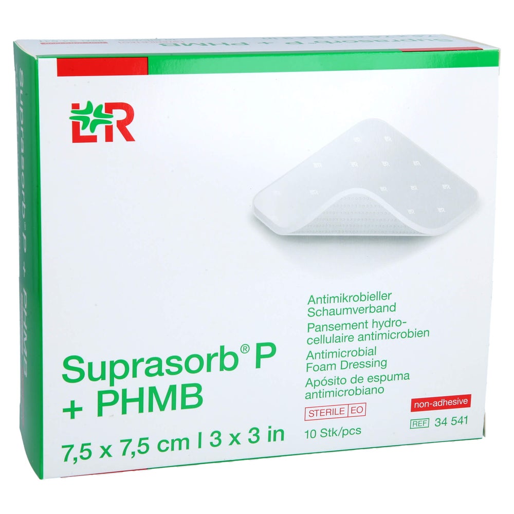 Suprasorb P+phmb Schaumverband 7,5x7,5 c 10 St