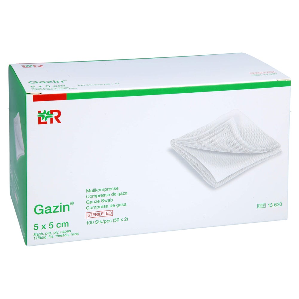 Gazin Mullkomp.5x5 cm steril 8fach 50X2 St