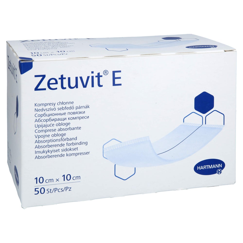 Zetuvit E Saugkompressen unsteril 10x10 50 St