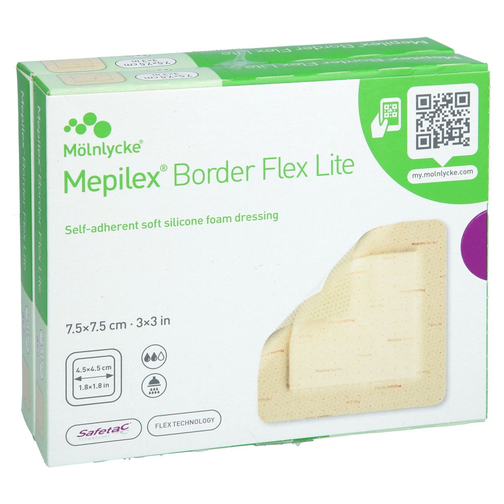 Mepilex Border Flex Lite Schaumverband 7,5x7,5 Cm 10 St