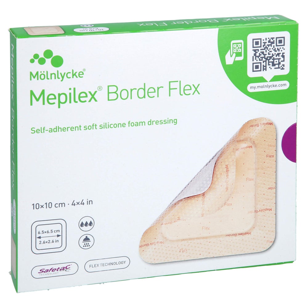Mepilex Border Flex Schaumverband haft. 10x10 cm 5 St