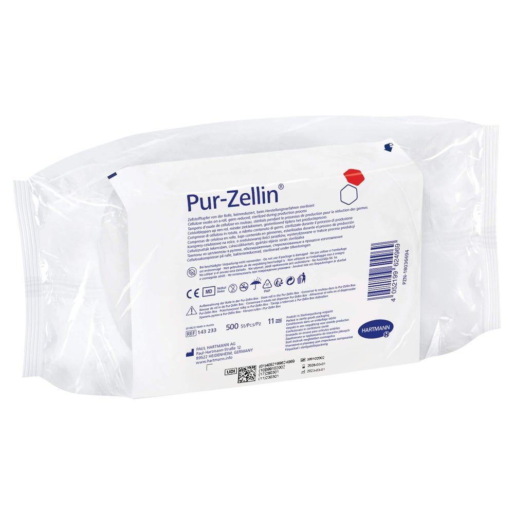 Pur-zellin 4x5 cm keimreduziert Rolle 2X500 St