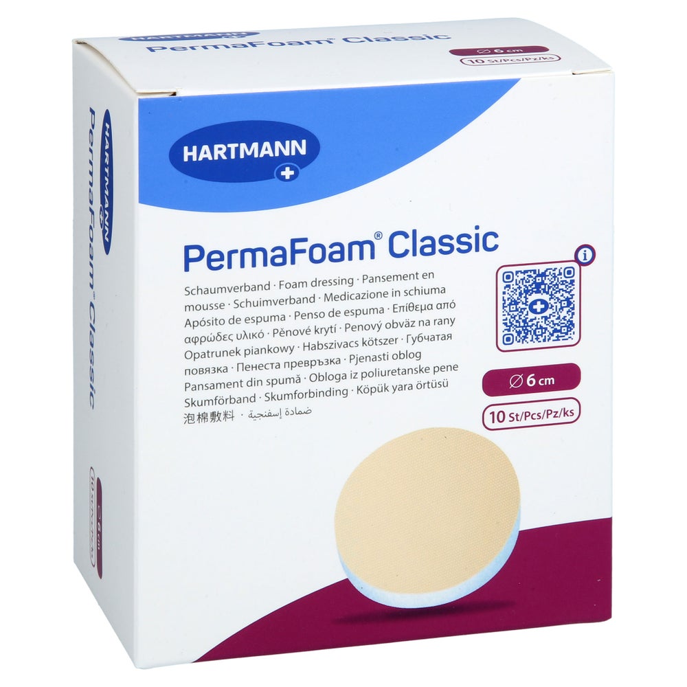 Permafoam Classic Schaumverband 6 Cm Rund 10 St