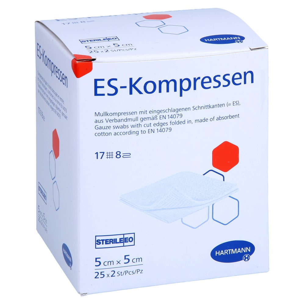 Es Kompressen Steril 5x5 Cm 8fach 25X2 St