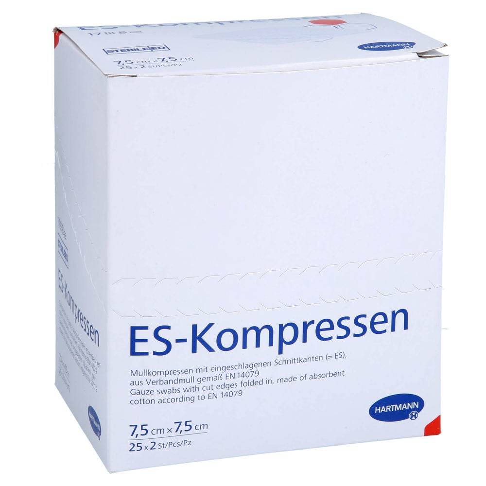 Es Kompressen Steril 7.5x7.5cm 8fach 25X2 St