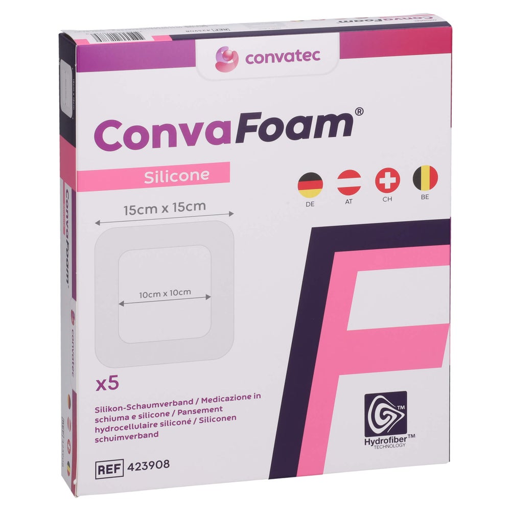 Convafoam Silicone Verband 15x15 Cm 5 St