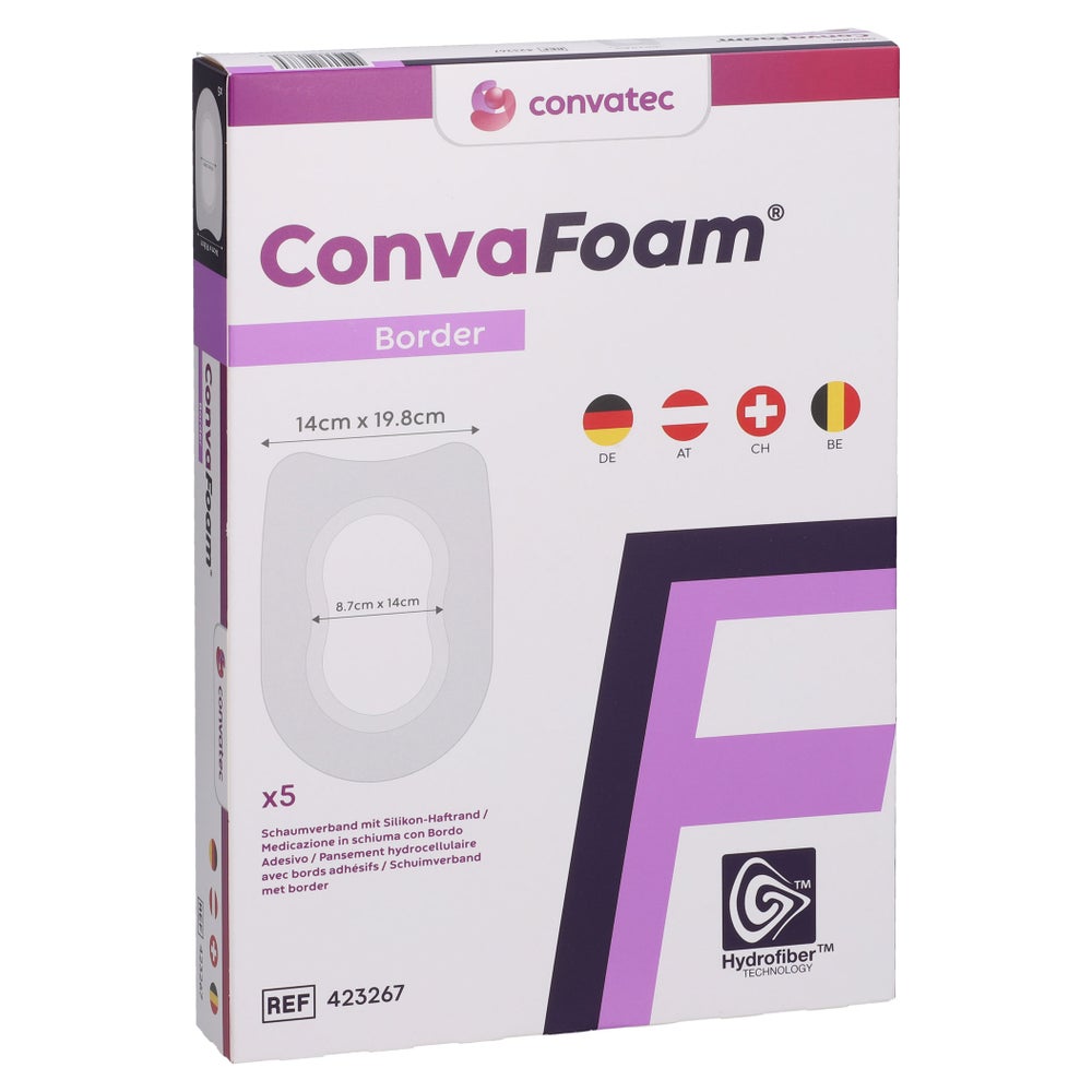 Convafoam Schaumverband Border Multisite 14x19,8cm 5 St