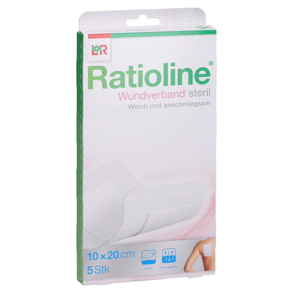 Ratioline Wundverband 10x20 Cm Steril 5 St